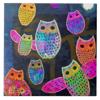 Owl Ceramic Kitchen Tile Tegeltje