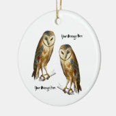 Owl chouette effraie vogel Keramisch Ornament (Links)