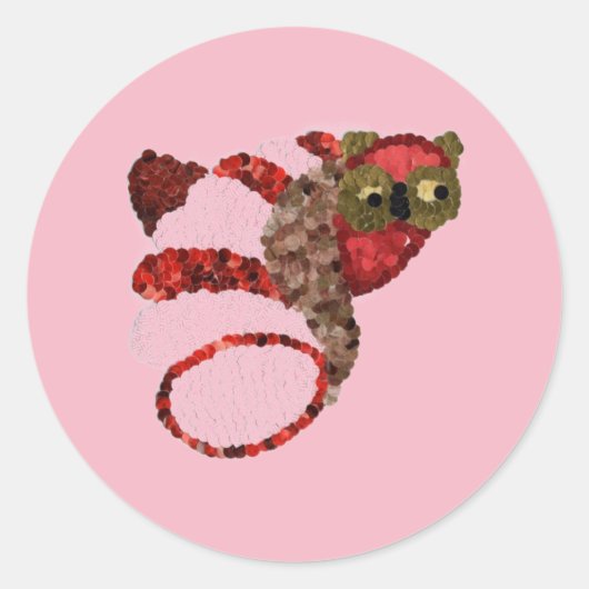 Owl Classic Round Sticker (Voorkant)