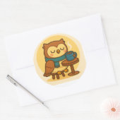Owl Coffee Break Sticker (Enveloppe)