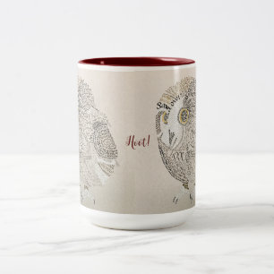 Owl Coffee-Mok Tweekleurige Koffiemok
