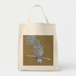 Owl Comic Tote Bag