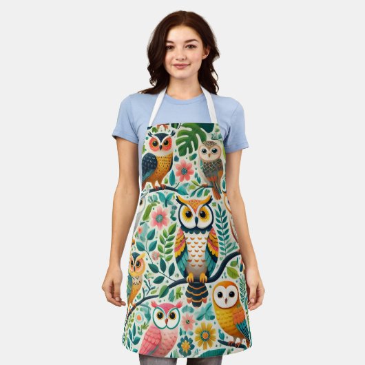 Owl cooking schort (Gedragen)