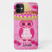 Owl Coque iphone rose (Dos)