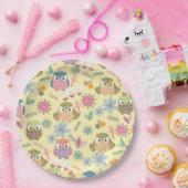 Owl Cream Papieren Bordje (Feest)