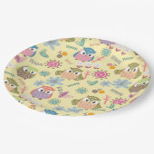 Owl Cream Papieren Bordje (Gekanteld)