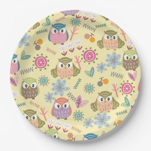Owl Cream Papieren Bordje (Voorkant)