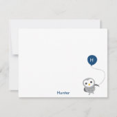 Owl Custom Merci Note, gris et bleu marine (Devant)