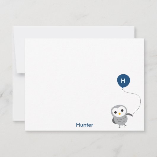 Owl Custom Merci Note, gris et bleu marine (Devant)