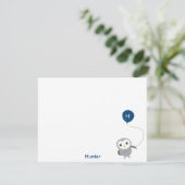 Owl Custom Merci Note, gris et bleu marine (Debout devant)