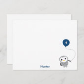 Owl Custom Merci Note, gris et bleu marine (Devant / Derrière)