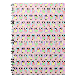 Owl Cute Pattern Pastel Notitieboek