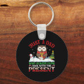 Owl Dad Who Always Came Back With The Present Chri Sleutelhanger (Voorkant)