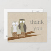 Owl Dank u Briefkaart (Voorkant / Achterkant)