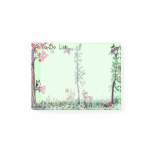 Owl Deer woud waterverf aan-do lijst