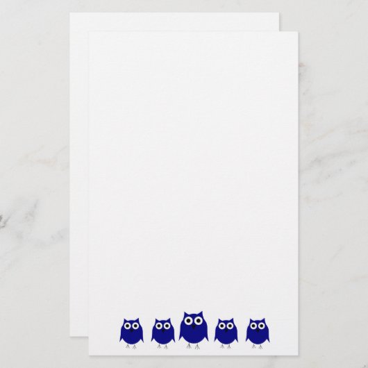 Owl design briefpapier (Voorkant / Achterkant)