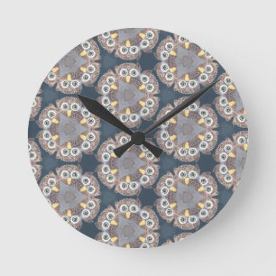 owl design home decor-klok ronde klok
