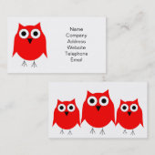 Owl design visitekaartje (Voorkant / Achterkant)