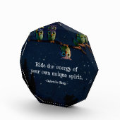 Owl die met de unieke Collage van het Citaat versc Fotoblokken (Rechts)