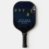 Owl die met de unieke Collage van het Citaat versc Pickleball Paddle (Voorkant)