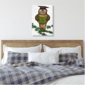 Owl die op Tak lezen Canvas Afdruk (Insitu (Slaapkamer))