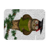 Owl die op Tak lezen Magneet (Horizontaal)