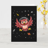 Owl dieren in de ruimte kaart (Gele Bloem)