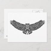 Owl Doodle Briefkaart (Voorkant / Achterkant)