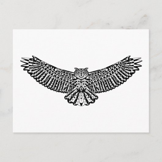 Owl Doodle Briefkaart (Voorkant)