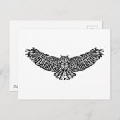 Owl Doodle Briefkaart (Voorkant / Achterkant)