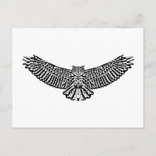 Owl Doodle Briefkaart (Voorkant)