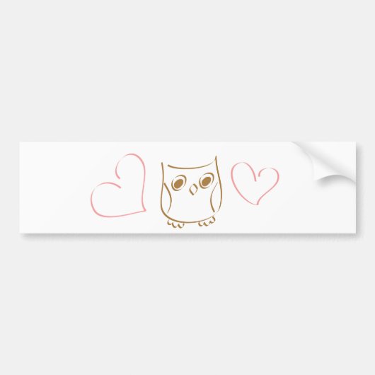 Owl Doodle Bumpersticker (Voorkant)