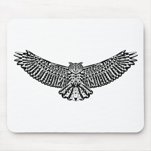 Owl Doodle Muismat (Voorkant)