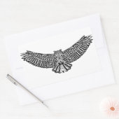 Owl Doodle Rechthoekige Sticker (Envelop)