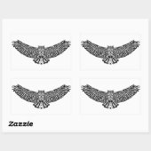 Owl Doodle Rechthoekige Sticker (Vel)