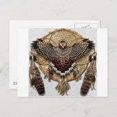 Owl Dream Catcher Briefkaart (Voorkant / Achterkant)