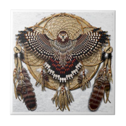 Owl Dream Catcher Tegeltje (Voorkant)