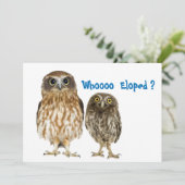 Owl Duo die ophield Aankondiging (Staand voorkant)