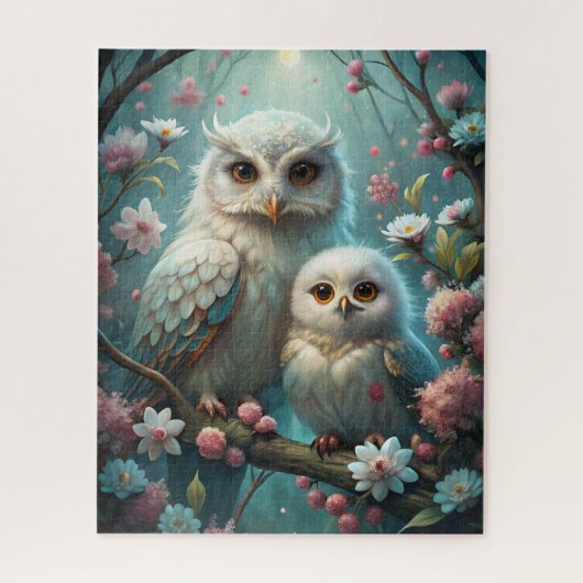 Owl en Baby Legpuzzel (Verticaal)