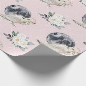 Owl en bloemen cadeaupapier (Hoek)