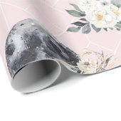 Owl en bloemen cadeaupapier (Rol Hoek)