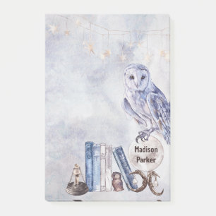 Owl en boeken post-it® notes
