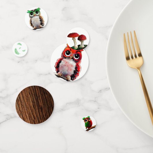 Owl en bos confetti (Groep)