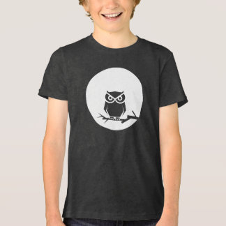 Owl en de maan Tri-Blend shirt