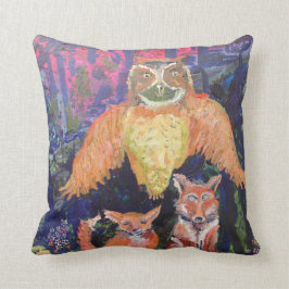 Owl en Foxes Whimsical Sierkussen