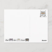 Owl / Eule Briefkaart (Achterkant)