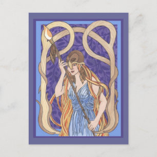 Owl Eyed Athena 3 Briefkaart