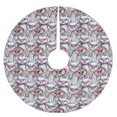 Owl Eyeglasses Patroon Kerstboom Rok (Voorkant)