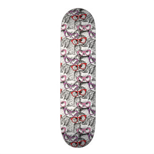 Owl Eyeglasses Patroon Skateboard