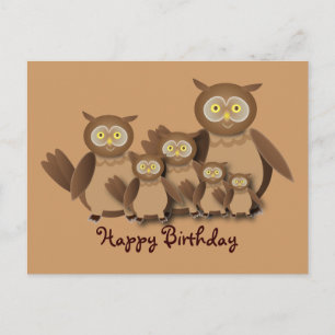 Owl Familie Briefkaart
